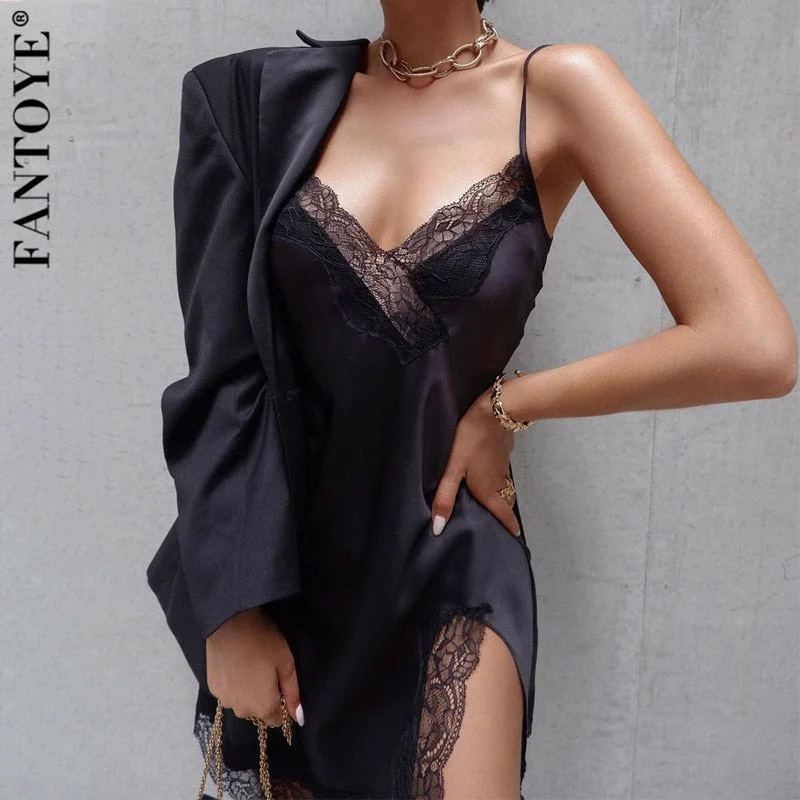 Savings Alert Lace Mini Dress Spaghetti Strap Backless Party Bodycon Dress Summer V-Neck Satin Night Dress Homewear Dress Pajamas Savings Alert Lace Mini Dress Spaghetti Strap Backless Party Bodycon Dress Summer V-Neck Satin Night Dress Homewear Dress Pajamas