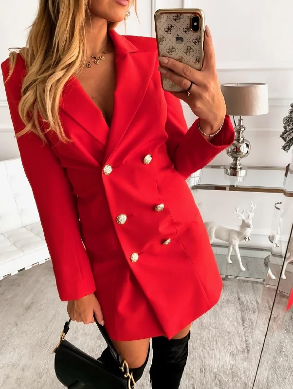 Deal Dash Graduation Gift Office Lady Blazer Dress Women Casual Notched Collar A-Line Mini Dresses Robe Femme Long Sleeve Buttons Slim Party Vestido Deal Dash Graduation Gift Office Lady Blazer Dress Women Casual Notched Collar A-Line Mini Dresses Robe Femme Long Sleeve Buttons Slim Party Vestido