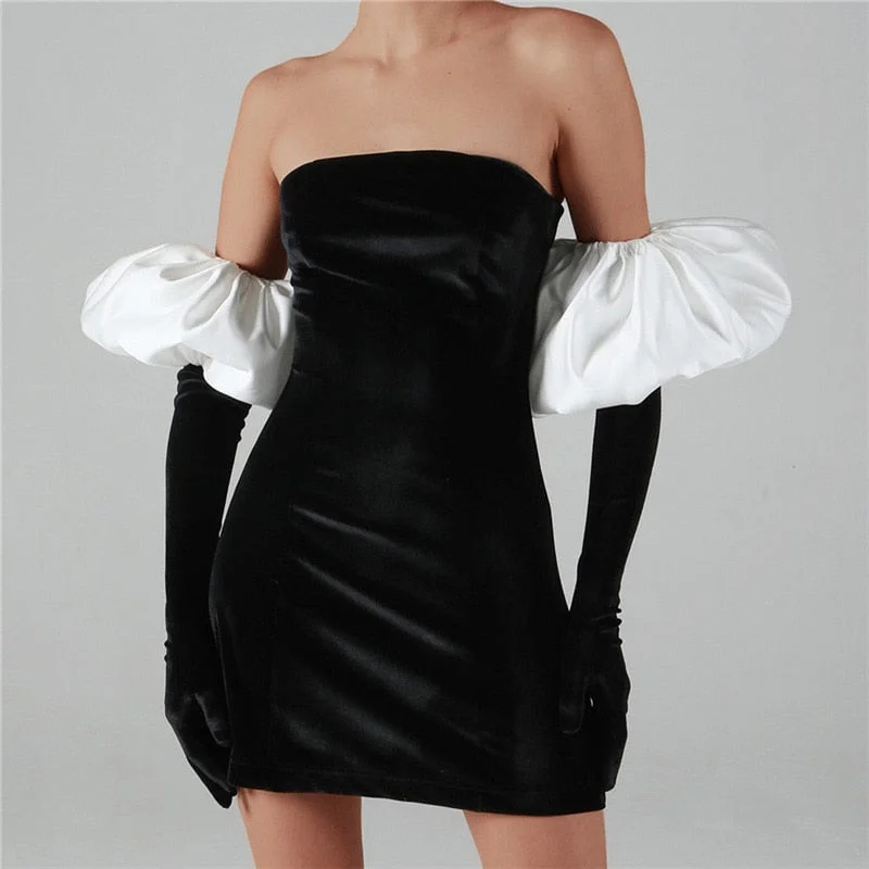 Fantastic Offers Awakecrm Women's Sexy Wrap Chest Bodycon Dress Solid Elegant Puff Sleeve Off Shoulder Dresses Party Evening Mini Slim Gown Spring Autumn Fantastic Offers Awakecrm Women's Sexy Wrap Chest Bodycon Dress Solid Elegant Puff Sleeve Off Shoulder Dresses Party Evening Mini Slim Gown Spring Autumn