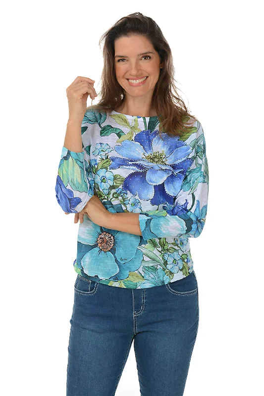 Customer Appreciation Sale Bluebell Studded Dolman Sleeve Top
