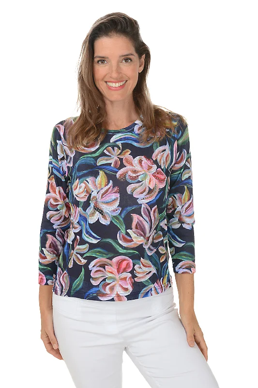 Shop and Save Lily Studded Scoop Neck Top