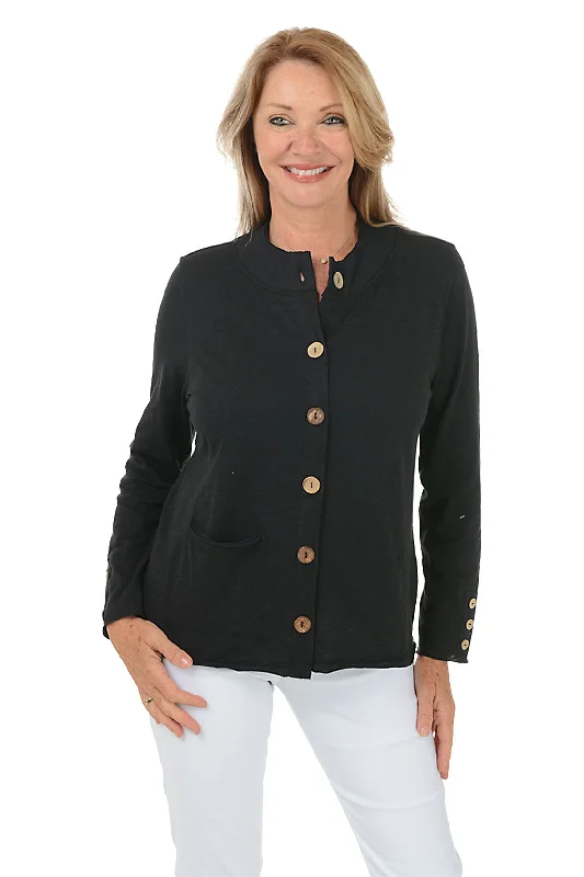 Limited Time Discount Button-Front Slub-Knit Cardigan