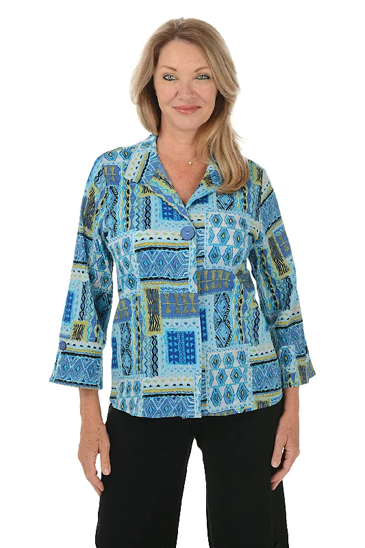 YEAR-End Clearance Oasis Patchwork Button-Front Shirt