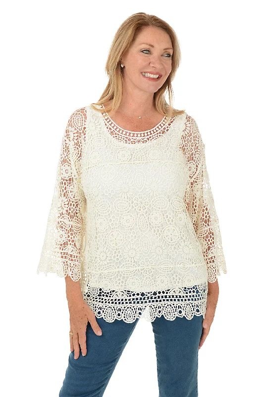Final Markdown Keep It Natural Crochet Blouse