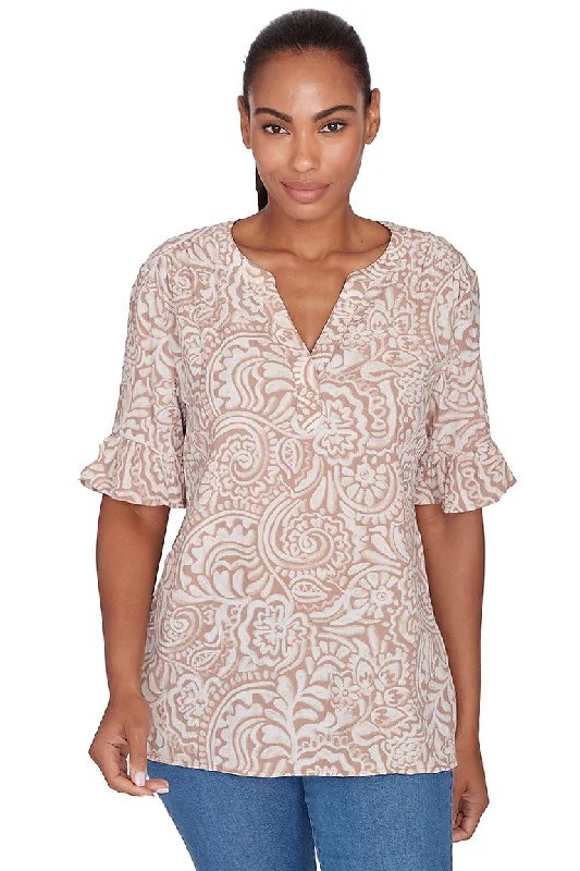 Lowest Price Keep It Natural Garden Gauze Blouse