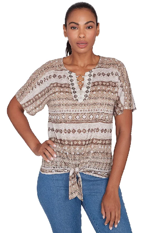 Instant Discount Keep It Natural Double Ring Neck Tee