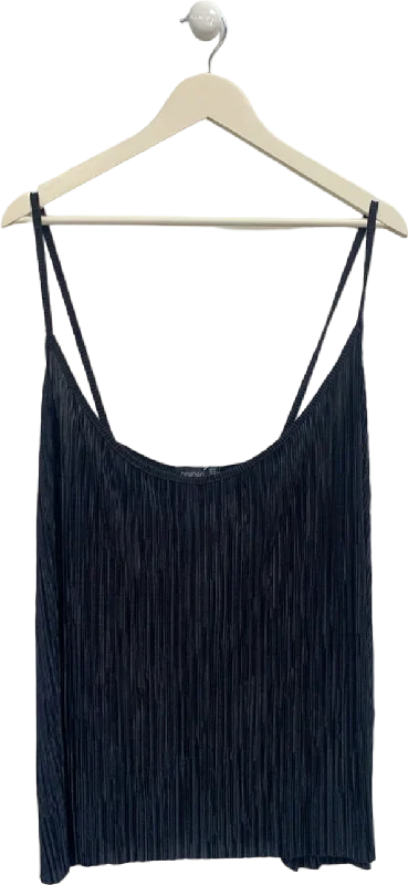 Price Drop Alert Boohoo Black Pleated Cami Top UK 28