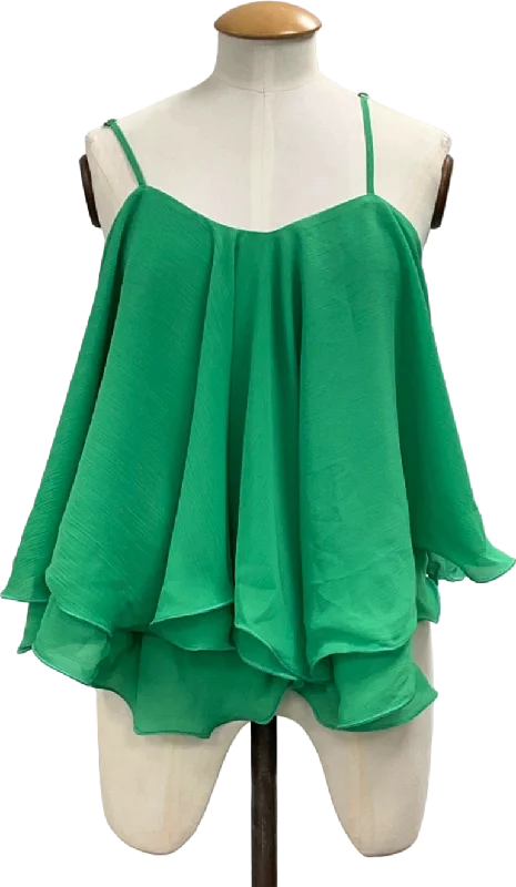 Can't Be Beat Coast Green Sleeveless Layered Top UK 8