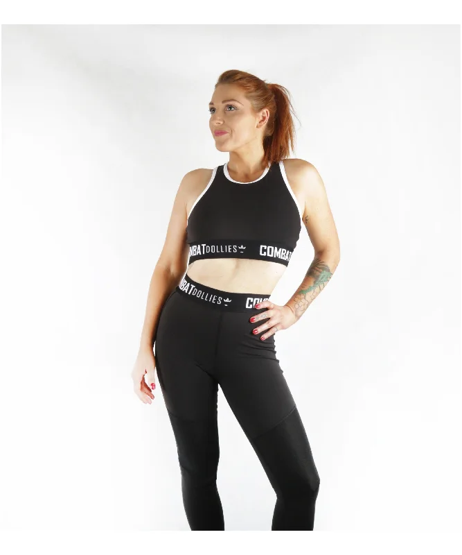 Bargain Blast Combat Dollies Black Cross Back Crop Top