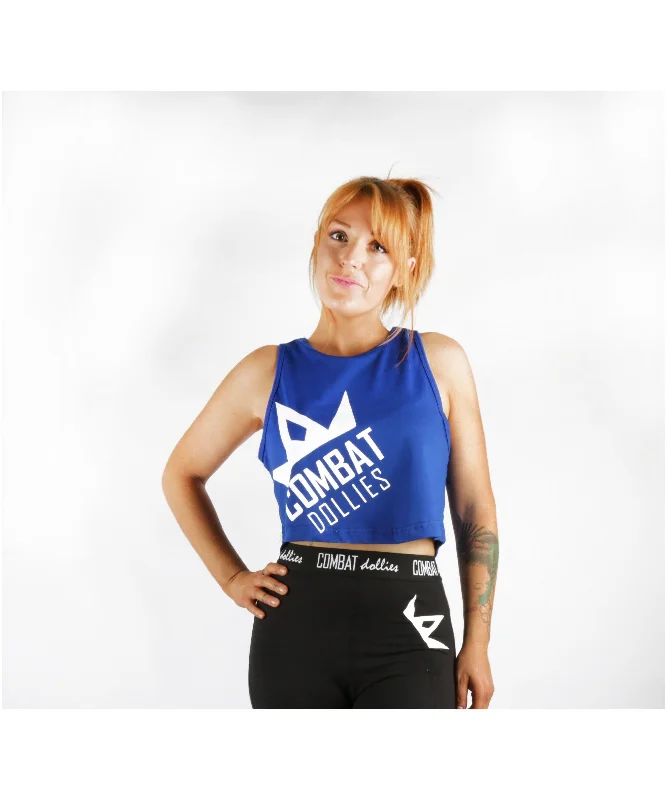 Hot Deal Combat Dollies Cropped Vest Blue