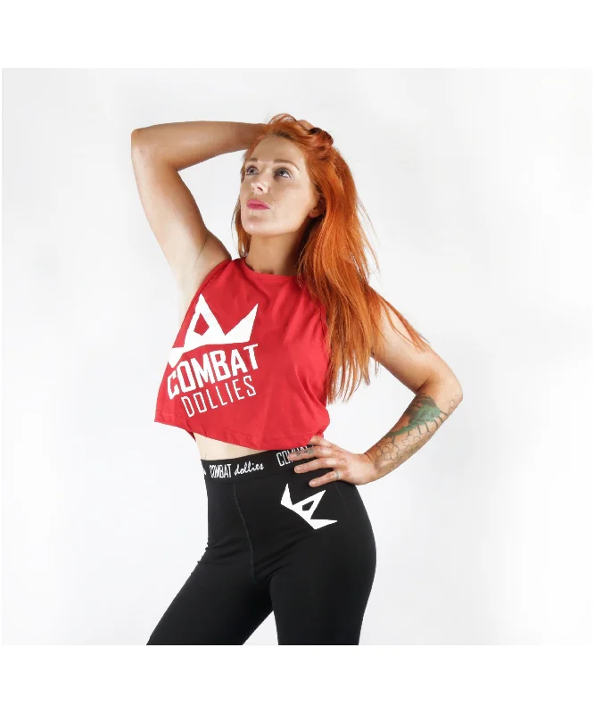 Factory Direct Sale Combat Dollies Cropped Vest Red