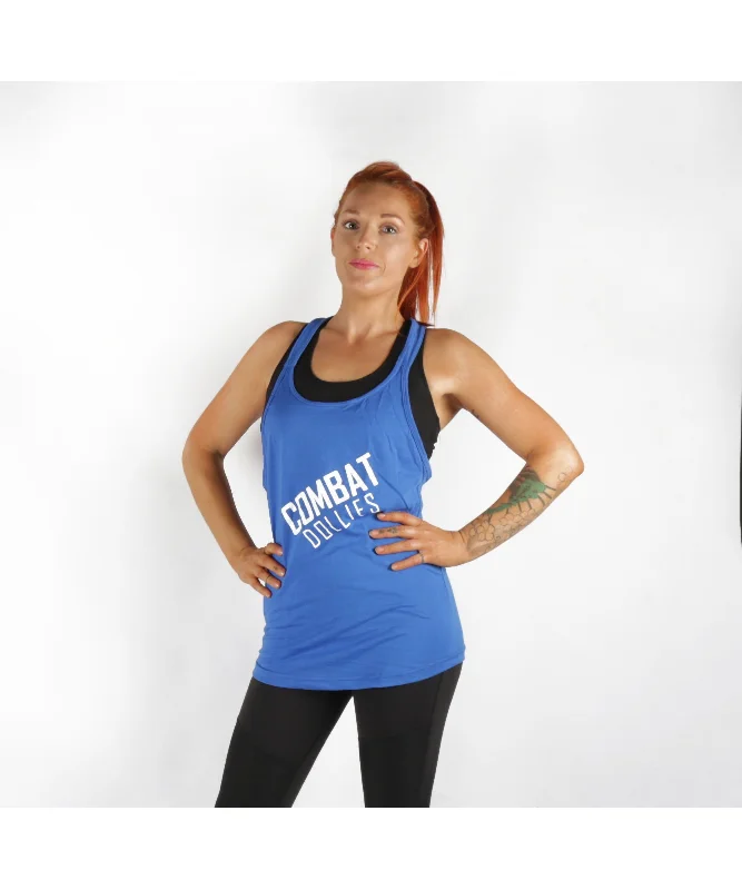 Limited Time Discount Combat Dollies T-Back Tank Top Blue