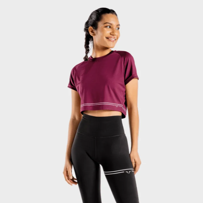 Special Promotion FLUX CROP TEE – MAROON