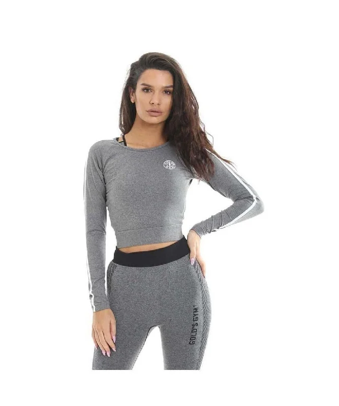 Don’t Miss Out Gold's Gym Cropped Sweater Grey
