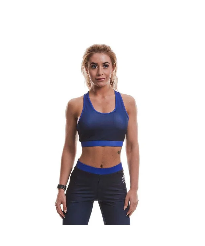 Mega Deal Gold's Gym Women's Ombre Sublimation Crop Top Blue