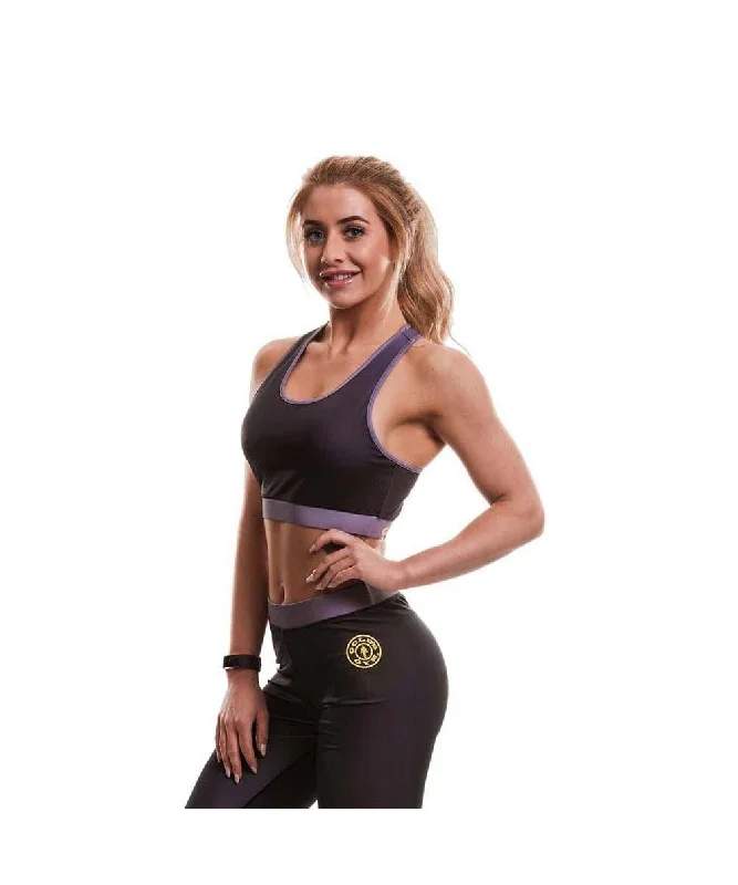 Price Smash Gold's Gym Women's Ombre Sublimation Crop Top Grey