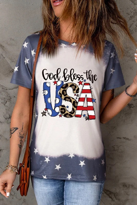 Online Only Letter Graphic Round Neck Short Sleeve T-Shirt
