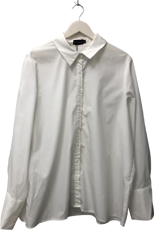 Price Rollback PrettyLittleThing White Cotton Button Shirt One Size