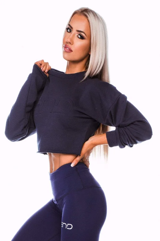 Blowout Deals SHORTY CROP JUMPER - NAVY