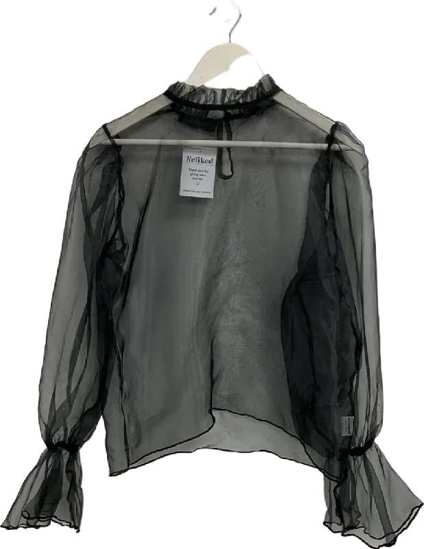 Mega Sale storets Black Sheer Blouse UK S
