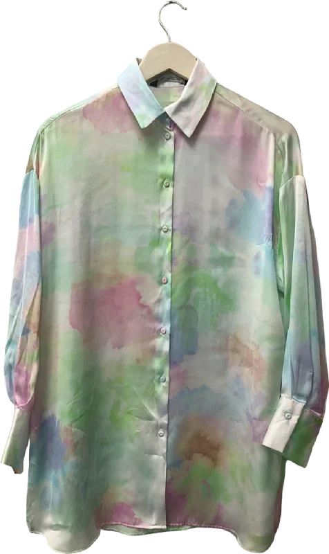 Special Discount ZARA Multicolour Watercolour Print Shirt UK 8