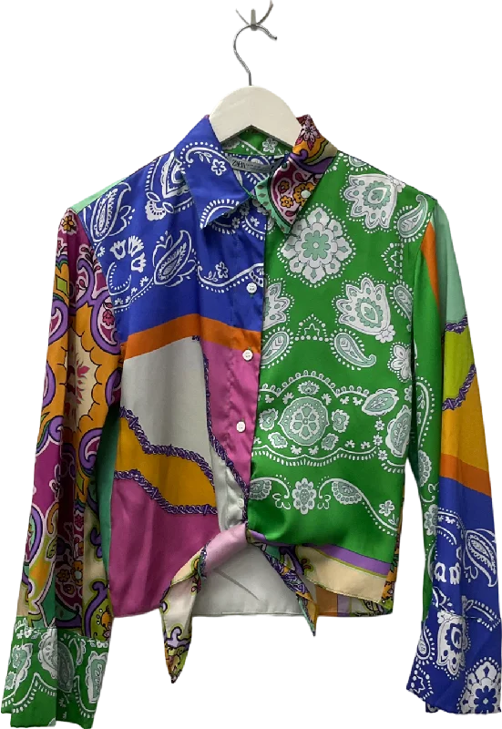 Early Access ZARA Multicoloured Multi Coloured Blouse UK 8
