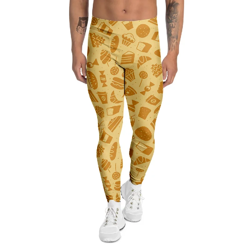 New Deals Bakery And Dessert Print Pattern Men's Leggings