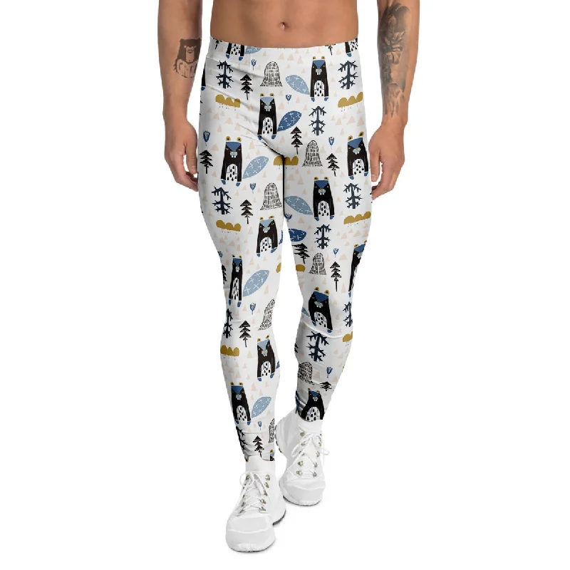 Must-Have Deals Beaver Cartoon Print Pattern Men's Leggings