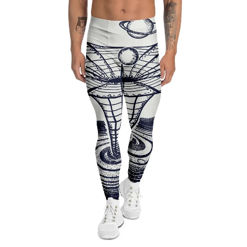 Exclusive Access Black Hole Tattoo Print Men's Leggings