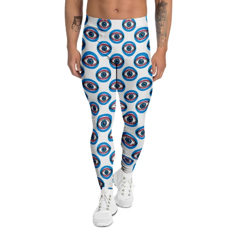 Unmissable Offer Blue Abstract Ophthalmology Print Pattern Men's Leggings