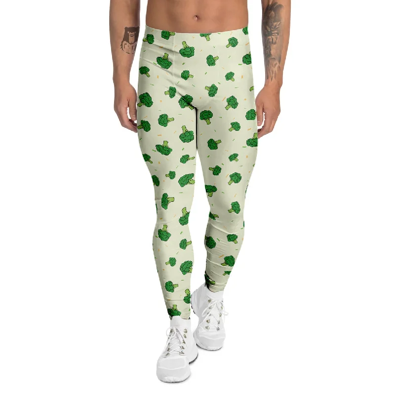 Special Buy Broccoli Green Print Pattern Men's Leggings
