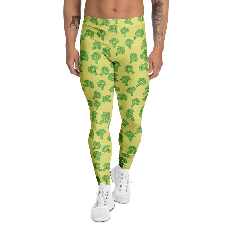Limited Time Discount Broccoli Vintagecolor Print Pattern Men's Leggings