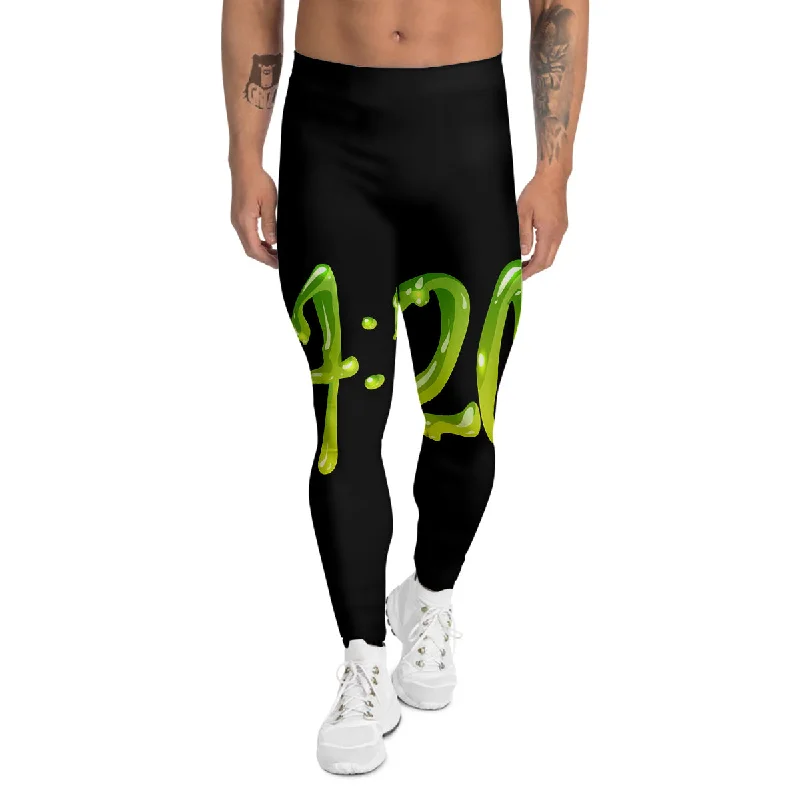 Super Bargain Cannabis Day 420 Print Men's Leggings