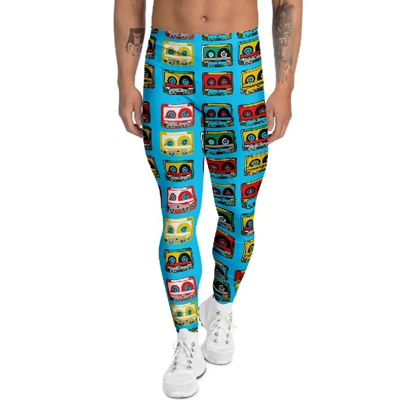 Savings Spectacular Cassette Colorful Print Pattern Men's Leggings