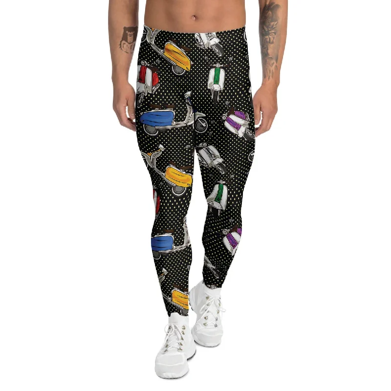 Today's Special Classic Scooters Print Pattern Men's Leggings