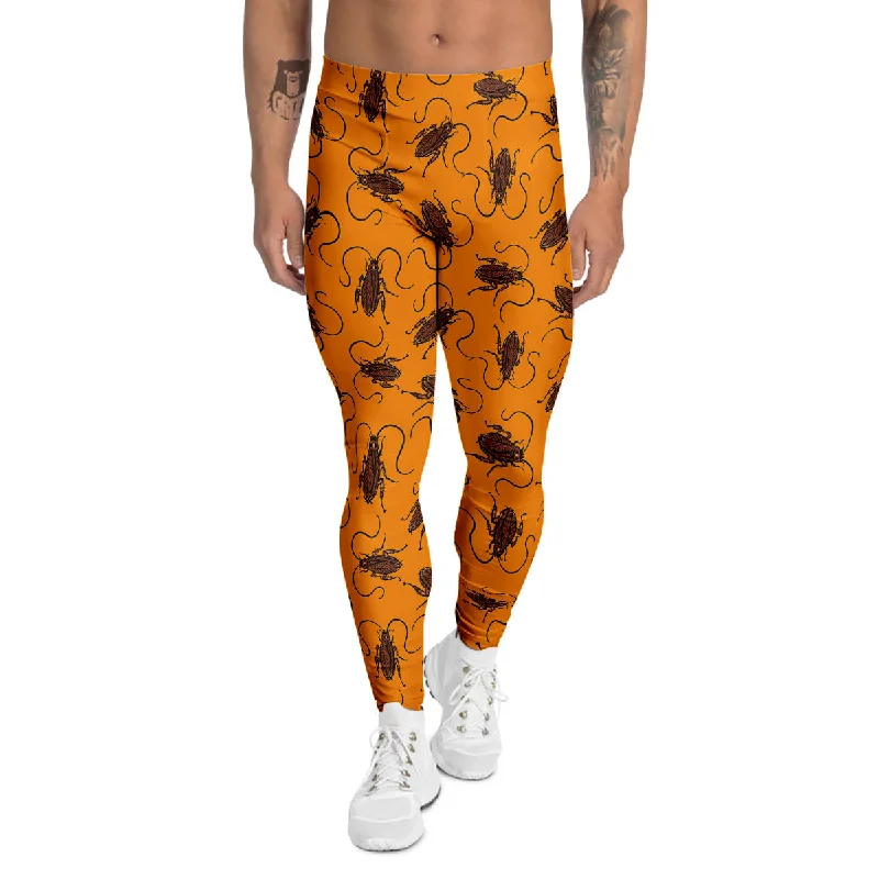 Deal of the Week Cockroach Orange Print Pattern Men's Leggings