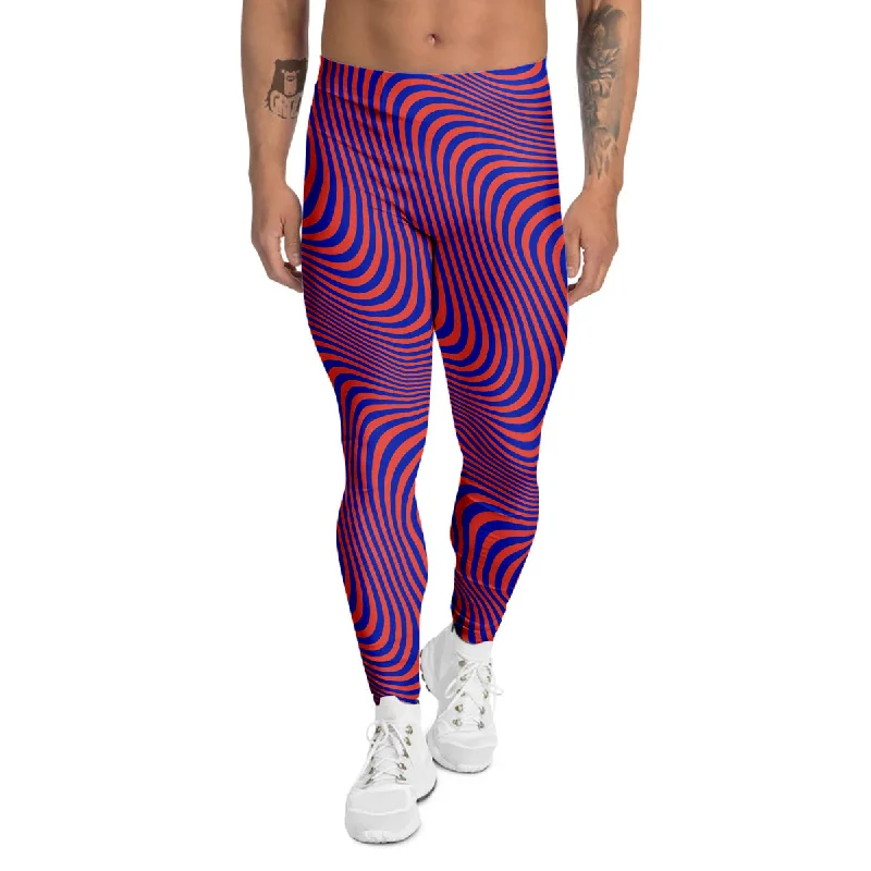 Price Break Colorful Wavy Bright Waves Print Men's Leggings