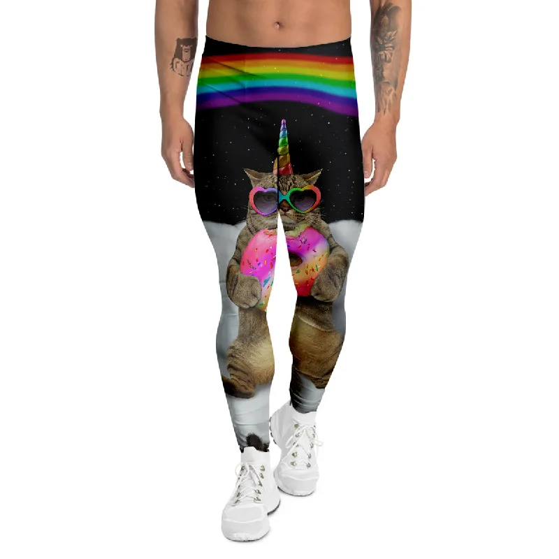 Weekend Flash Sale Cute Cat Unicorn Print Men's Leggings