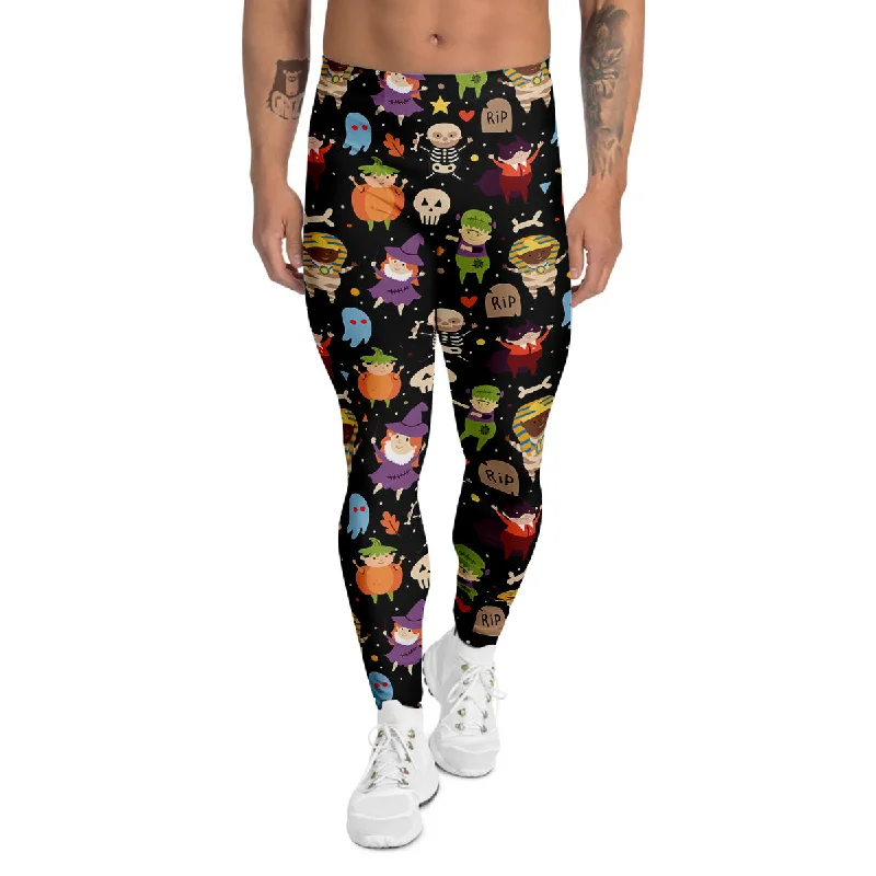 Exclusive Access Cute Children Halloween Print Pattern Men's Leggings