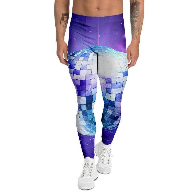 One-DAY Sale Disco Ball Ultraviolet Print Men's Leggings