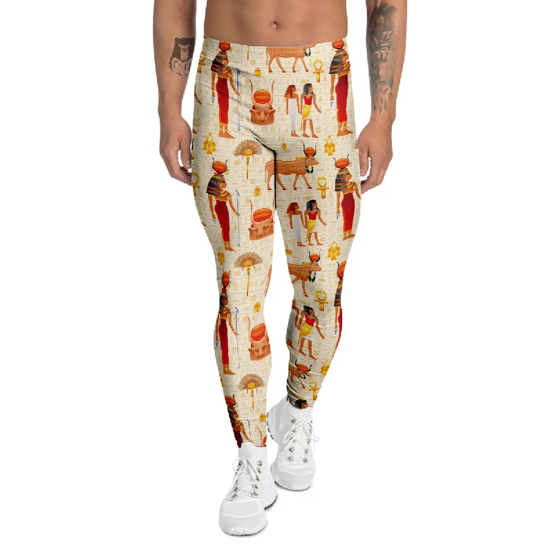 Today’s Deal Egyptian Cow Hathor Goddess Print Pattern Men's Leggings