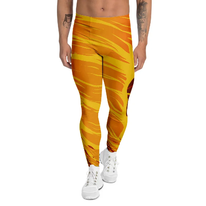 Act Now Fire Tornado Print Men's Leggings