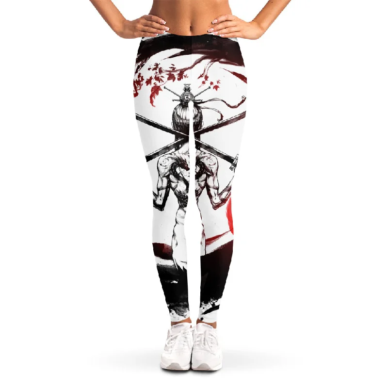 Limited Stock Japanese Samurai Woman Print Women's Leggings