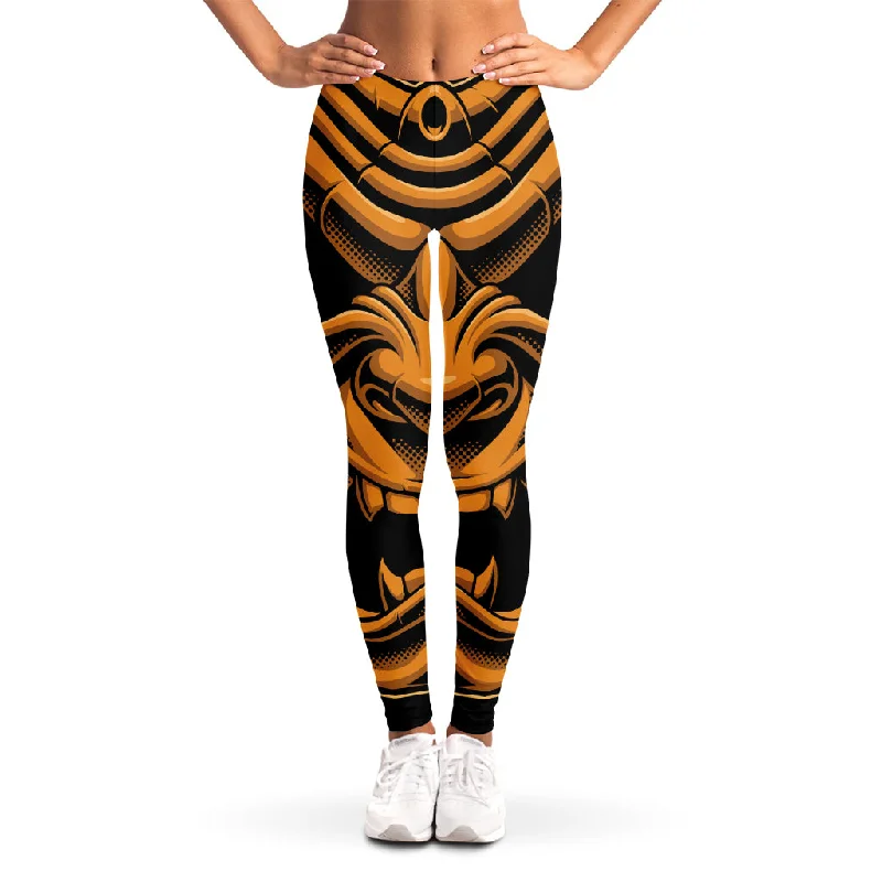 Time-Limited Offer Japanese Warrior Mask Print Women's Leggings