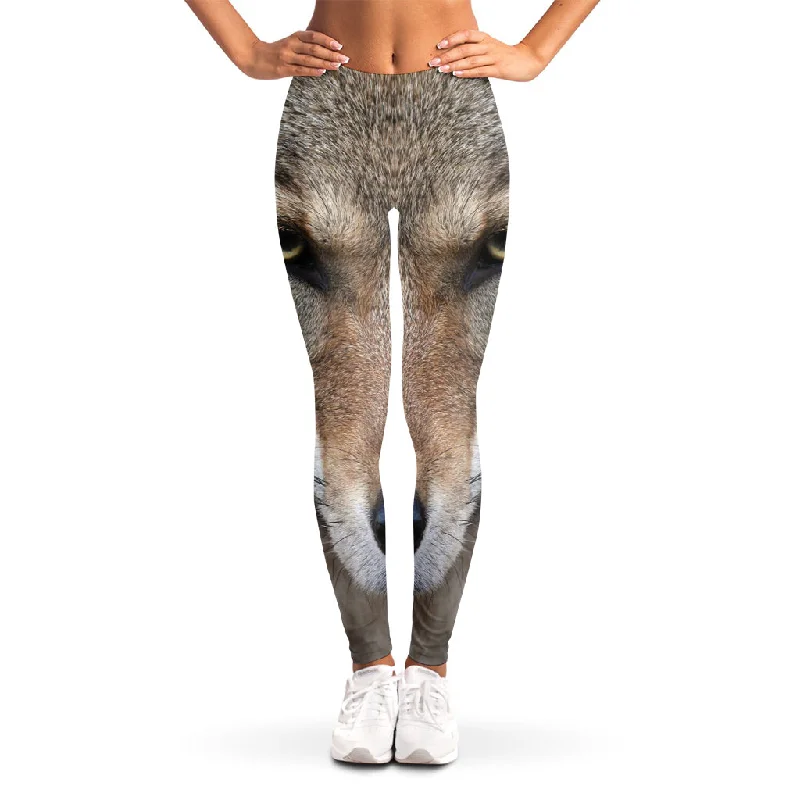 Massive Deals Jungle Wolf Print Women's Leggings