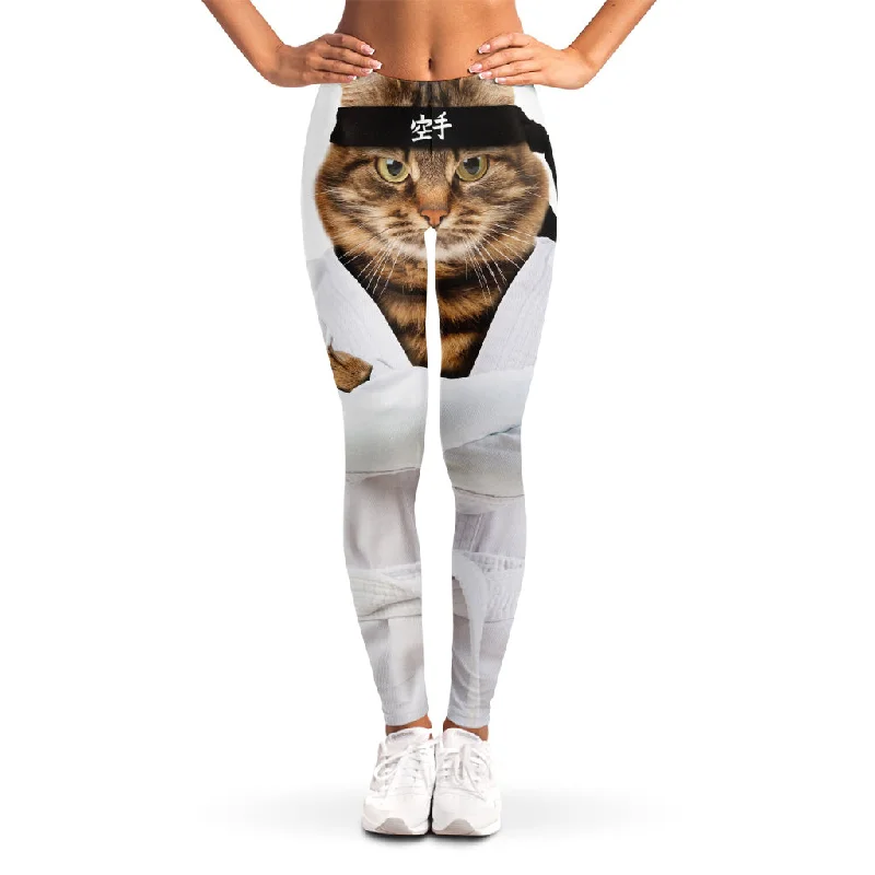 Fantastic Offers Karate Cat Print Women's Leggings