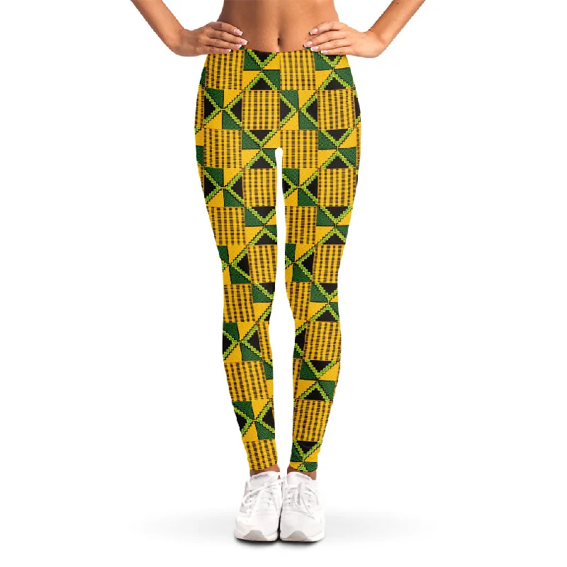 Huge Savings Kente Ethnic Pattern Print Women's Leggings