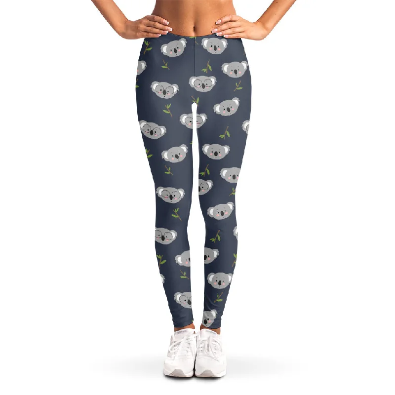Midnight Madness Koala Bear Pattern Print Women's Leggings