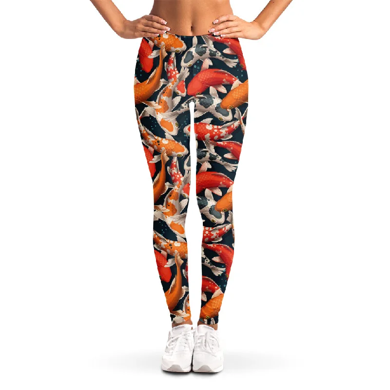 Hurry In Koi Carp Pattern Print Women's Leggings