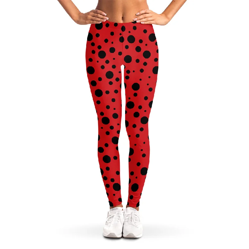 Crazy Deals Ladybug Spots Pattern Print Women's Leggings